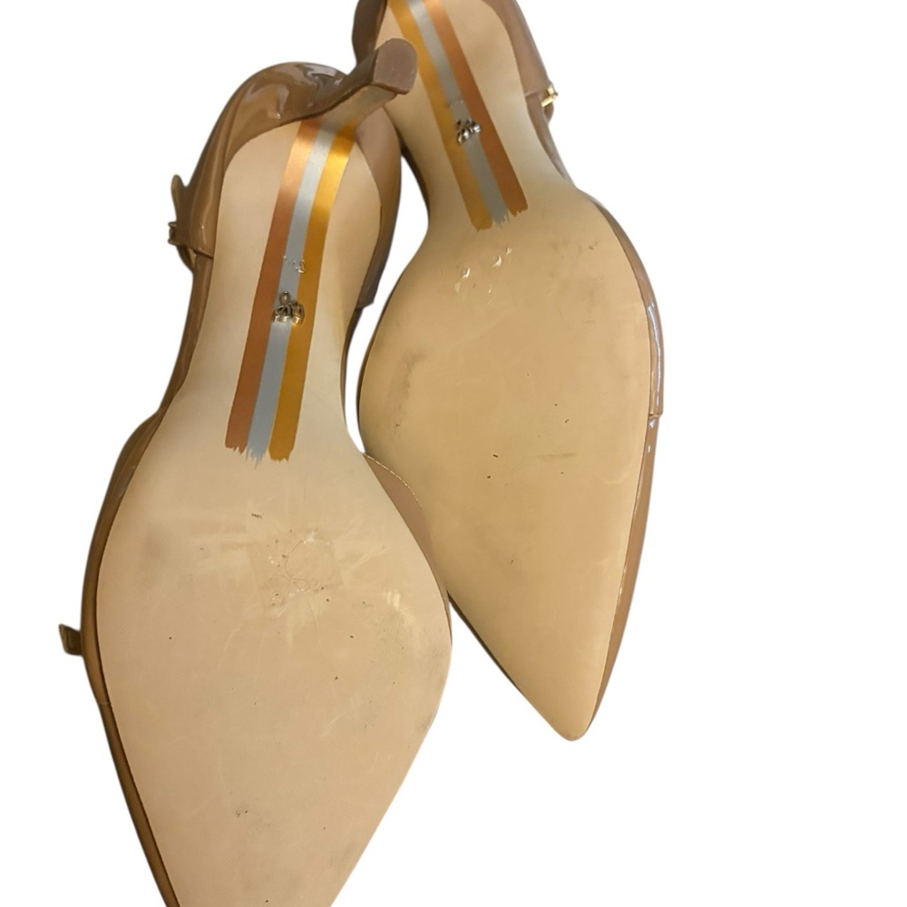 Sam Edelman Nude Patent Leather T-Strap 4” Heels. Size 8.5 - Picture 10 of 10